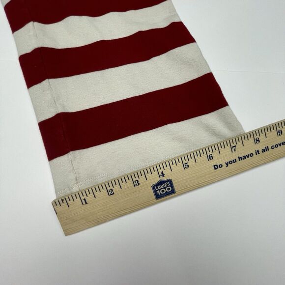 Burt’s Bees Baby Pajama Pants Red & Ivory Stripes Women’s Size Small - Picture 14 of 15